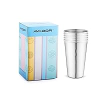 AVADOR® 18/8 Stainless Steel Products for Dining | Camping | Outdoor BPA Free Dishwasher Safe (Set of 5 Tumbler 16 oz)