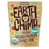 Organic Vegan Protein Powder - with Probiotics - Non GMO, Dairy Free, Non Whey, Plant Based Protein Powder for Women and Men, Gluten Free - 52 Servings, 64 Oz (Chocolate)