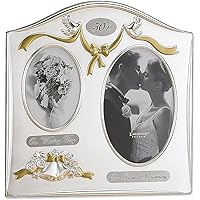 Lawrence 590143 Satin Silver & Brass Plated 2 Opening Picture Frame