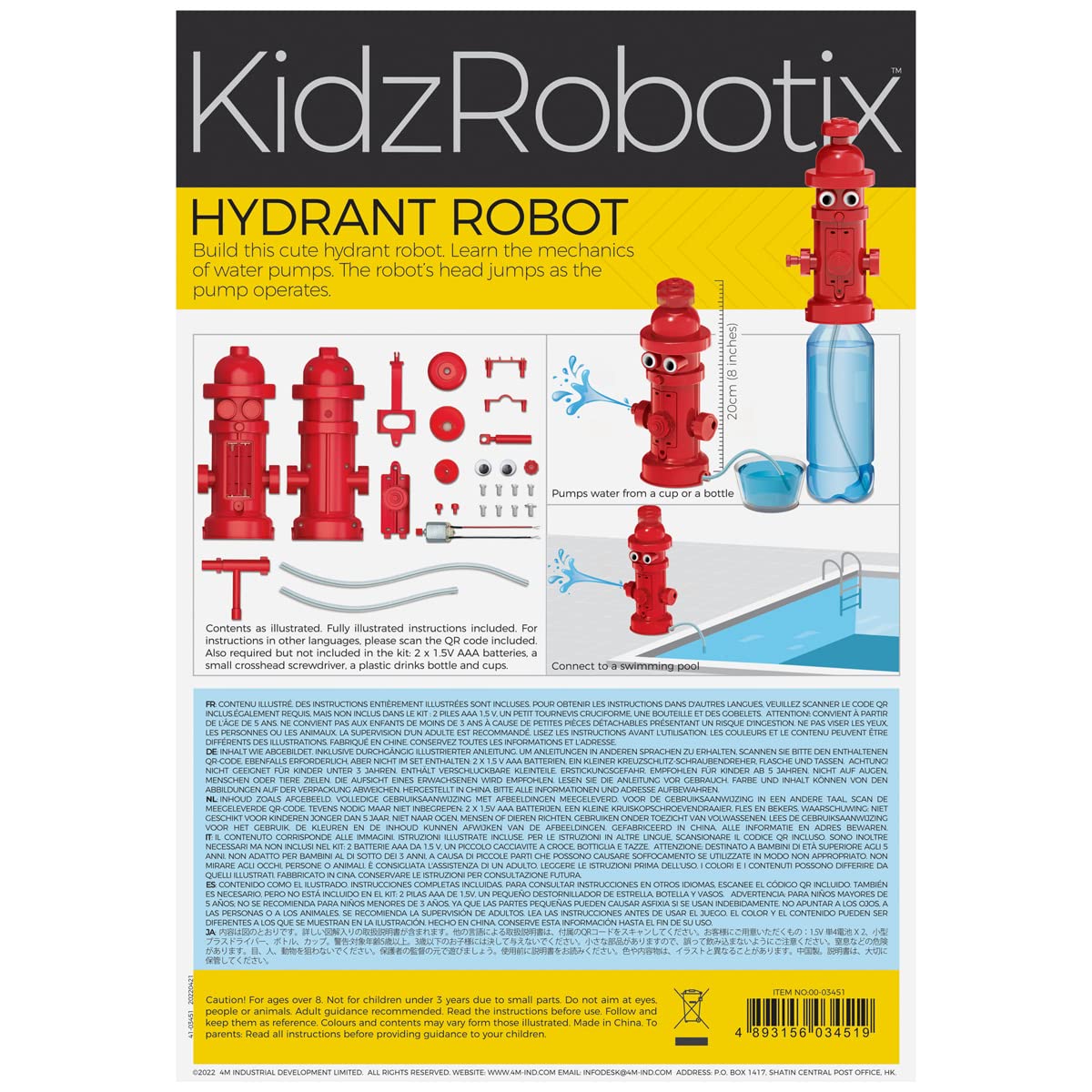 KidzRobotix | Hydrant Robot | Build a Cute Hydrant Robot | Learn The Mechanics of Water Pumps | for Kids Ages 8+