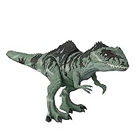 Mattel Jurassic World Dominion Strike N Roar Giganotosaurus Dinosaur Action Figure Toy with Striking Motion and Sounds