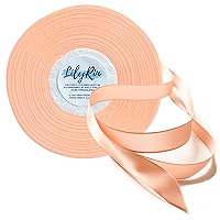 Pale Peach Ribbon 3/8 Inches 36 Yards Roll Perfect for Scrapbooking Art Hair Bow Wedding Wreath Baby Shower Packing Birthday Wrapping Christmas Gifts Decorations Sewing DIY Other Projects