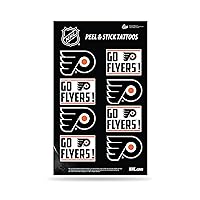 Rico Industries NHL Hockey Philadelphia Flyers Vertical Tattoo Peel & Stick Temporary Tattoos - Eye Black - Game Day Approved!
