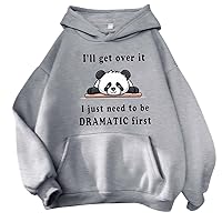 Cute Hoodies for Teen Girls Kawaii Panda Print Hoodies Pullover Tops Long Sleeve Hooded Sweatshirts for Teen Girls