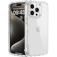 ORIbox for iPhone 15 Pro Max Case Clear, Tri-Layer Perimeter for More Protection,3-in -1 Transparent Anti-Fall Case for iPhone 15 Pro Max Phone Case,6.7 inch, Clear