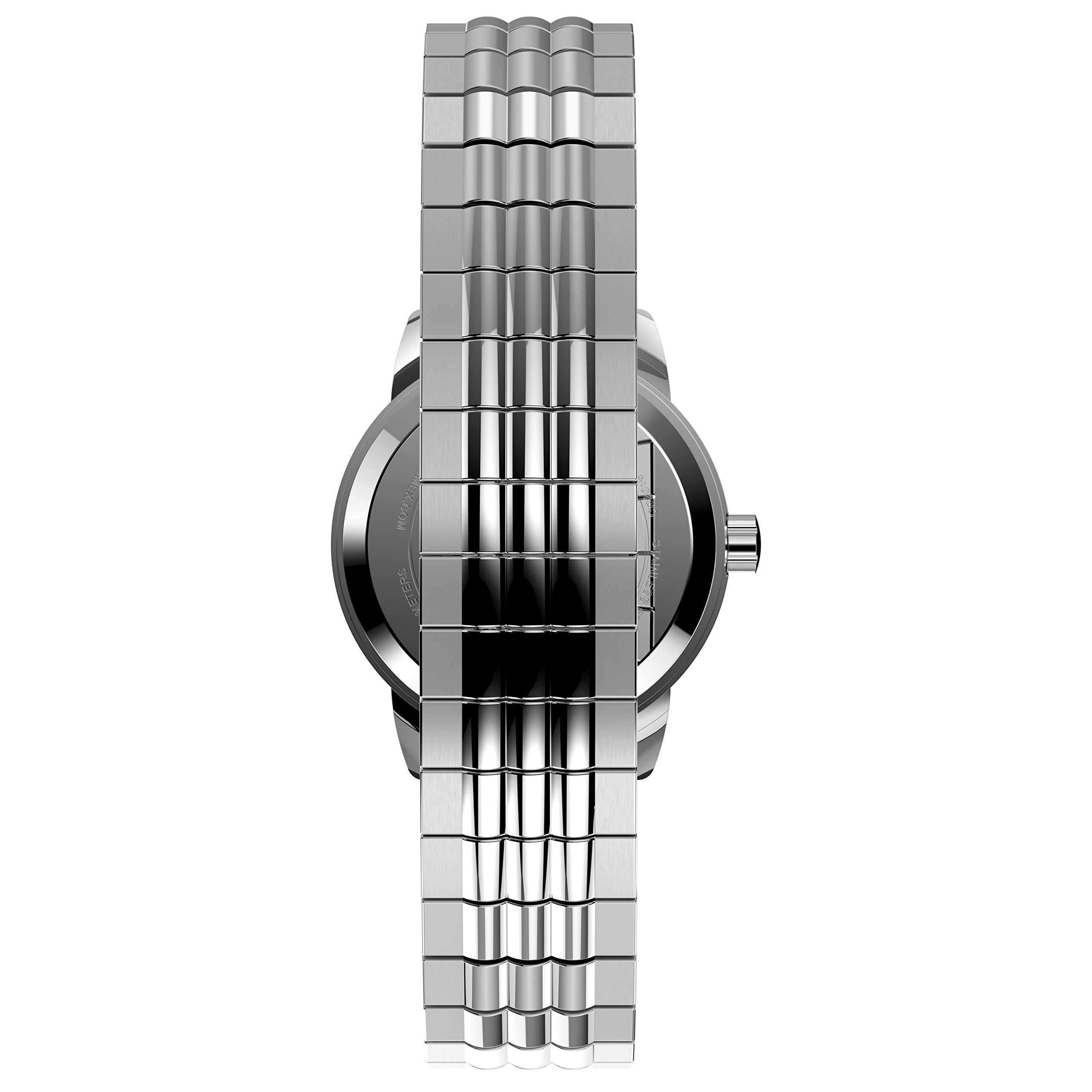 Timex Women's Easy Reader 25mm Perfect Fit Watch – Silver-Tone Case Black Dial with Silver-Tone Expansion Band