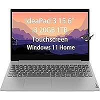 Lenovo IdeaPad 3 15.6'' Touchscreen Business Laptop (Intel Core i3-1115G4, 20GB RAM, 1TB PCIe SSD, (Beats i5-8265U)) Wi-Fi 6, IST HDMI Cable, Win 11 Home - 2023 Model Platinum Grey 20GB RAM|1TB SSD