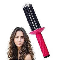 17 Teeth Curling Roll Comb, Curly Hair Brush, Curly Hair Styler Tool, Curl Defining Brush, Professional Curling Brush for Hair Salon, Home (1Pc)