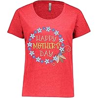 inktastic Happy Mother's Day Blue Forget-Me-Not Flower Women's Plus Size T-Shirt