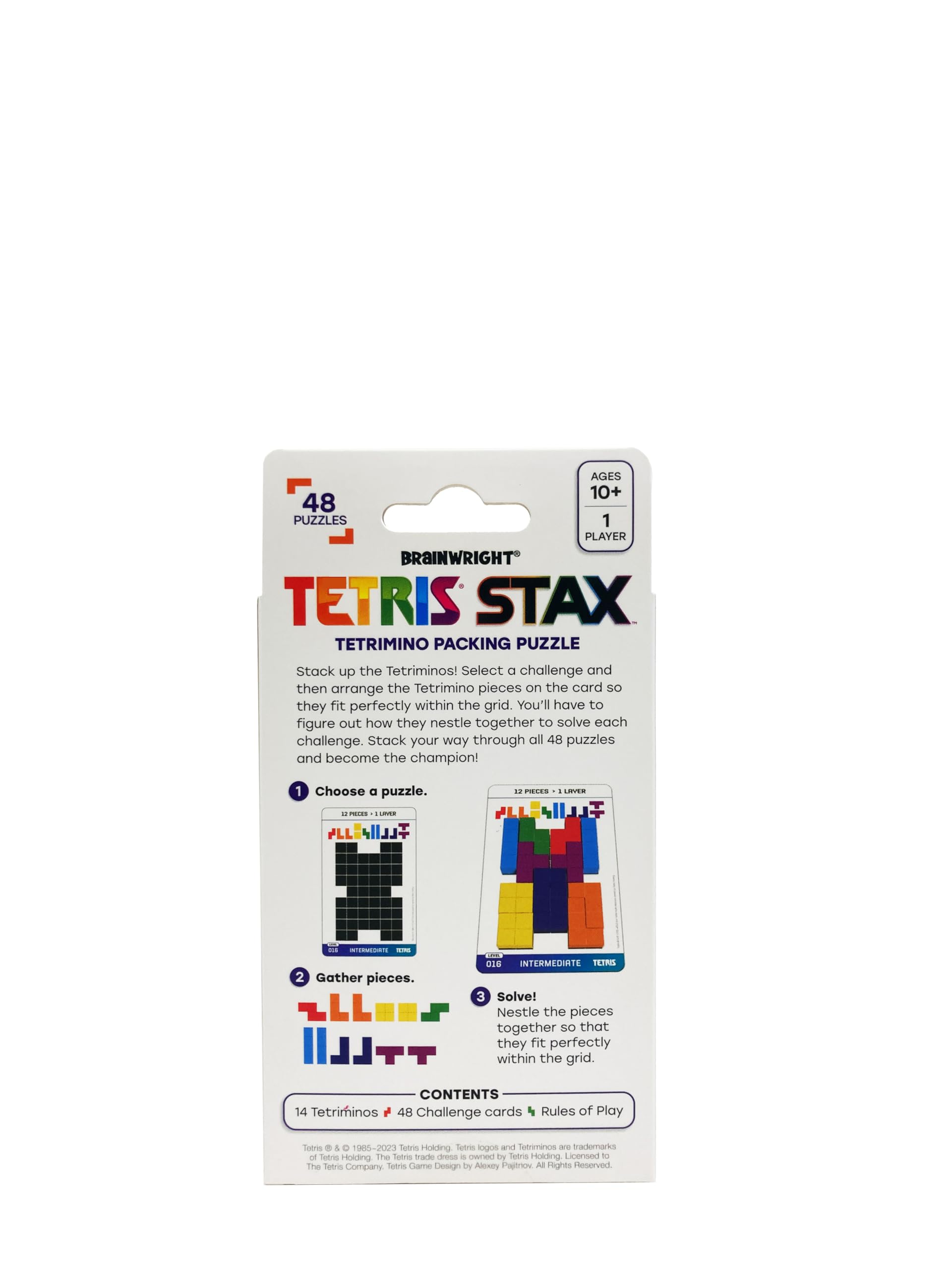 Brainwright - Tetris STAX - Tetrimono Packing Puzzle - 48 Pieces
