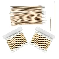 300 PCS Bamboo Cotton Swabs & Long Cotton Swab Set - Eyxformula Biodegradable Natural Cotton Swabs With Wooden Sticks - Double-tipped Cotton Swabs For Ears Cleaning, Makeup, Art & Craft