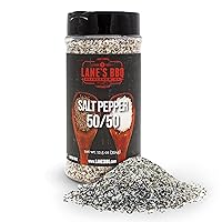 BBQ Salt and Pepper 50/50 | Coarse Salt and 16 Mesh Black Pepper | Bulk Spices | Gluten-Free | 12.5oz Bottle