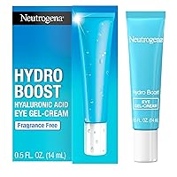 Hydro Boost Eye Cream, Under-Eye Moisturizer with Hyaluronic Acid, Fragrance Free and Non-Comedogenic, 0.5 Oz