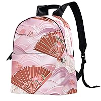 Travel Backpack for Women,Backpack for Men,Flower Fan Pink Texture,Backpack