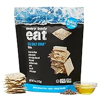 Every Body Eat Snack Thins, Sea Salt and Chia Seeds Flavor, Vegan, Gluten Free and Dairy Free (Pack of 6)
