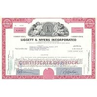 Liggett and Myers Inc. - L & M Cigarettes - 1960's-70's dated Stock Certificate - Famous Tobacco Company