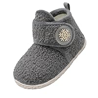 LeIsfIt Toddler Slippers Boys Girls House Slippers Kids Winter Boots Warm Lightweight House Shoes with Non-Slip Sole