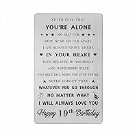 19th birthday card gifts for Girls boys - 19 Years Old Birthday Wallet Card Gifts for Teens