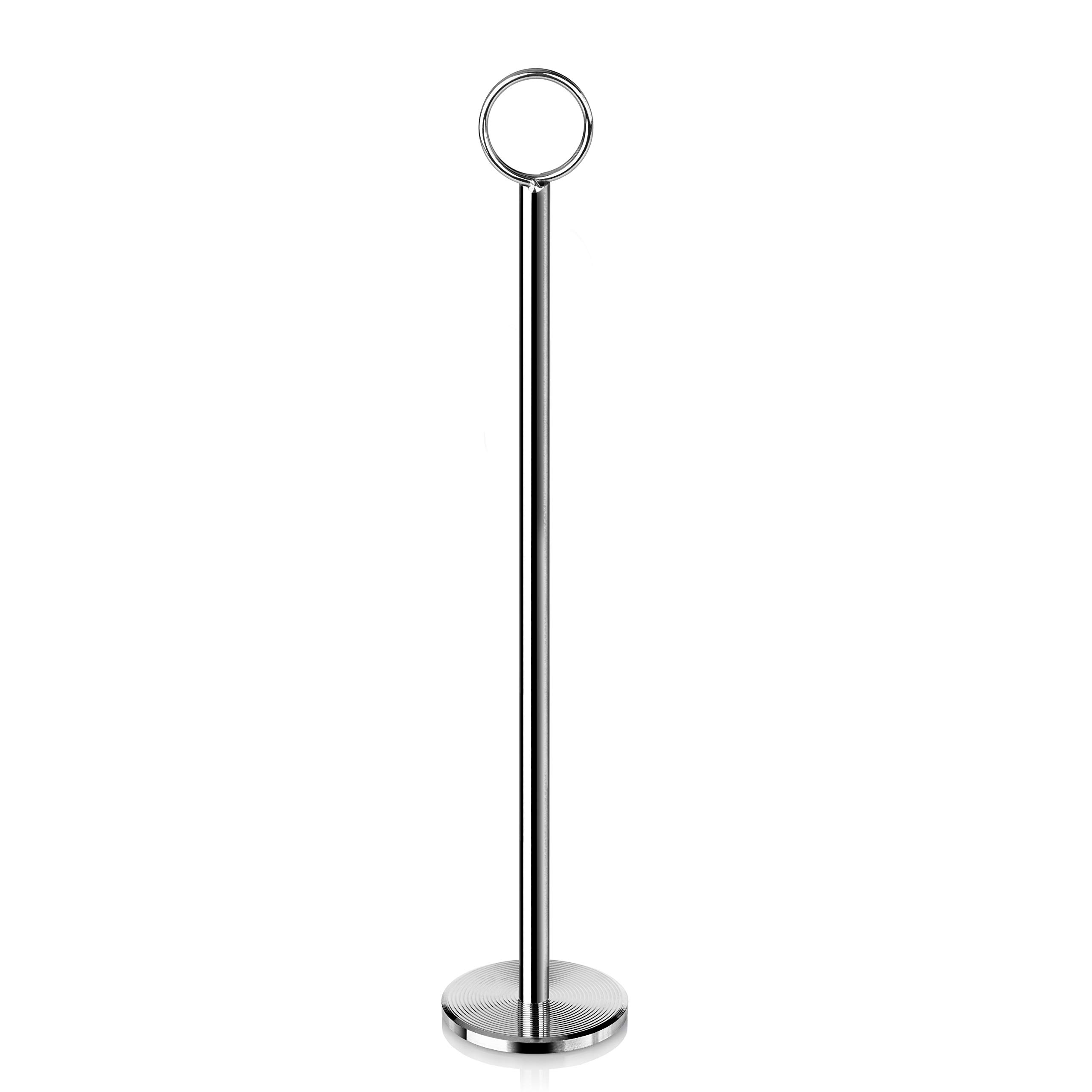 New Star Foodservice 23244 Ring-Clip Table Number Holder/Number Stand/Place Card Holder, 12-Inch, Set of 12