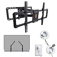 ECHOGEAR Full Motion TV Mount w/in-Wall Cable Management Kit & Sound Bar Mount - Easy DIY Kits Plant a Tree for Every Unit Sold