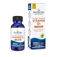 Plant-Based Vitamin D3 Liquid - 1 oz - 1000 IU Vitamin D3 - Healthy Bones, Mood & Immune System Function - Non-GMO, Vegan - 60 Servings