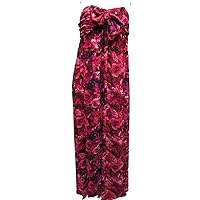 Giambattista Valli Impulse Women's Strapless Long Floral Dress Red (6)