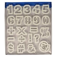 Ateco Sign Baking Supply, Numbers & Symbols Cutter Set, White