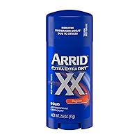 Arrid XX Extra Extra Dry Solid Antiperspirant Deodorant, Regular, 2.6 Oz (Pack of 6)