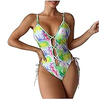 One Piece Swimsuit Women Sexy Hollow Out Floral Bathing Suit Summer Beachwear Swimwear for Women