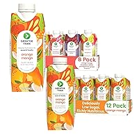 Greater Than Lactation Supplement Support, Coconut Water, Vitamins & Electrolyte Drink for Breastfeeding, Breast Milk & Immune Support, Variety Pack & Orange Mango (20 Pack)
