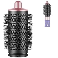 Round Volumizing Brush for Dyson Airwrap Attachments, Oval Round Brush Attachment for Dyson Air Wrap Styler, Fluff up and Volumize for Styling, Pink/Rose Gold