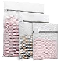 3Pcs Durable Honeycomb Mesh Laundry Bags for Delicates (1 Large 16 x 20 Inches, 1 Medium 12 x 16 Inches, 1 Small 9 x 12 Inches)