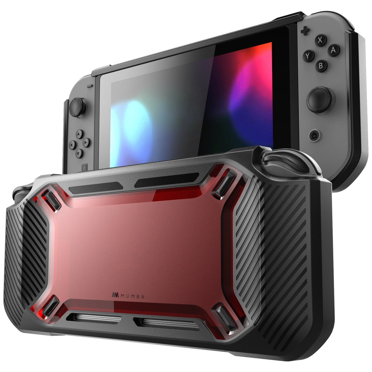 Mumba Compatible with Switch, [Heavy Duty] Slim Rubberized [Snap on] Hard Case Cover for Switch Release (Red)