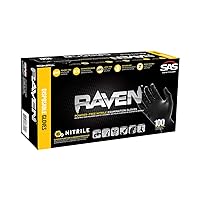 SAFETY CORP 66516 Raven Nitrile Small Black Powder-free Gloves
