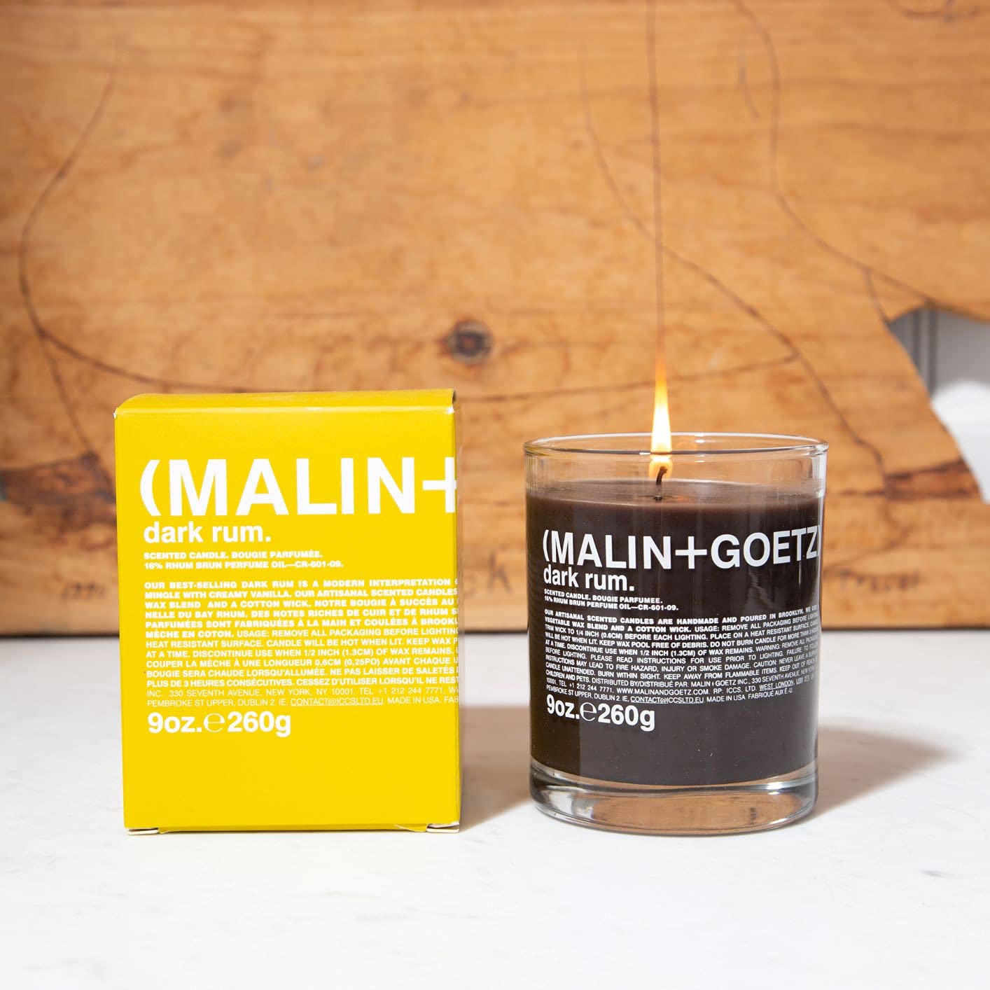 Malin+Goetz Highly Scented, Long Lasting, Slow Burn, All Natural, Hand Poured, Luxury Wax Blend, Aromatic Candles and Gift Set, 60 Hours, 9oz
