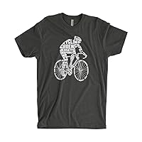 Threadrock Men's Cycling Bicycle Rider Typography T-Shirt