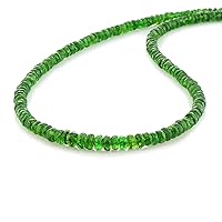 NirvanaIN Genuine Chrome Diopside Necklace Stunning Elegant Necklace Green Stone Necklace Healing Necklace Adjustable Sterling Silver Lock Necklace