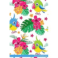 Parrot Notebook: Notebook Journal For Teens and Adults | 120 Pages | Grey Lines | Glossy Cover | 6 x 9 In