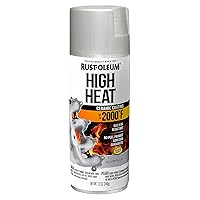 Rust-Oleum 248904 Automotive High Heat Spray Paint, 12 Ounce (Pack of 1), Flat Aluminum