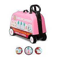 Radio Flyer 3-in-1 Happy Trav’ler Ice Cream Truck, Ride on Toy, Toddler Carry-On Storage, Ages 2-5 Years