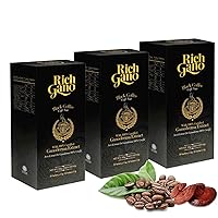 Reishi Mushroom Coffee – (3 Boxes of 30 Sachets) Black Coffee with Ganoderma Extract – All Natural Vegan Friendly Instant Coffee Packets – Zero Jitters Immune Support Ganoderma Coffee