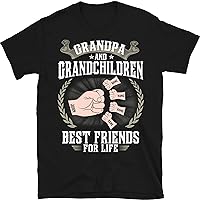 Grandpa & Grandchildren Best Friends for Life, Personalized Grandpa T-Shirt, Papa T Shirt, T Shirt Men, Birthday Gift for Papa