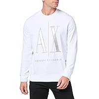 A｜X ARMANI EXCHANGE Men's Icon Metallic Crewneck Sweatshirt