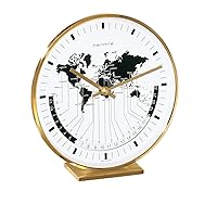 Hermle Buffalo I Brass Casing World Time Tabletop Clock