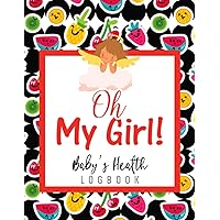 Oh My Girl: Baby's Daily Logbook: 4 Months to Track Sleep, Feed, Diapers, Activities And Supplies Needed | Great for New Parents Or Nannies | Fruits Themed Cover Series | Vol: 16