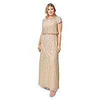 Adrianna Papell Women's Beaded Blouson Dress