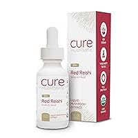 Red Reishi - Organic Mushroom Supplement Drops - Mood Boosting + Anti Stress Tincture - Anti-Inflammation - 30-60 Drops (Red Reishi)