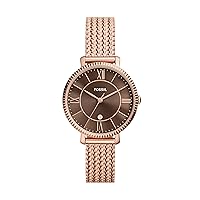 Fossil Jacqueline Women's Watch with Stainless Steel or Leather Band, Analog Watch Display