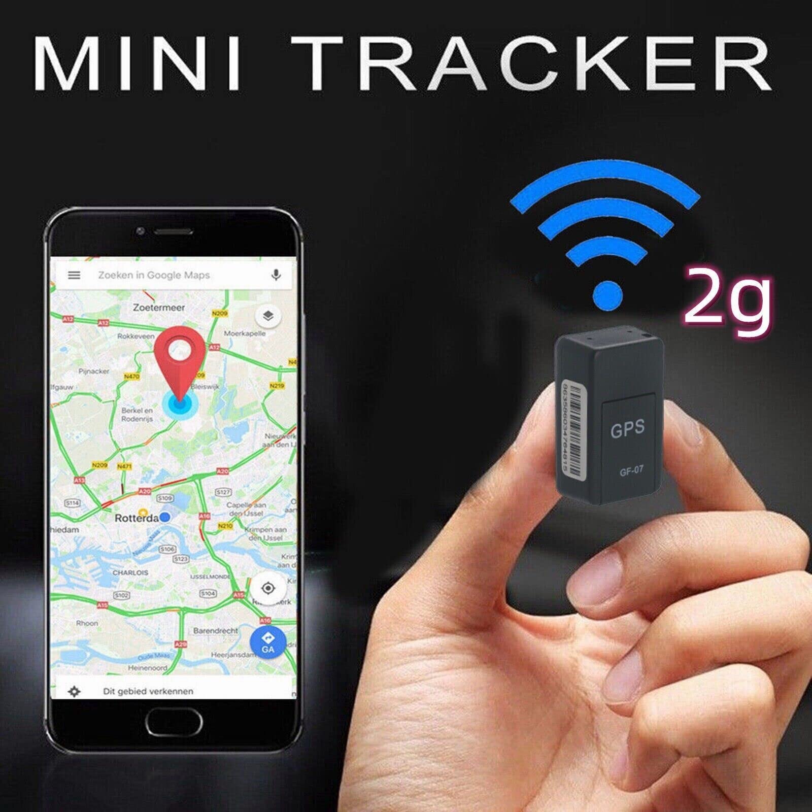 ZCMMF GF07 Magnetic Mini GPS Tracker Real-time Car Truck Person Locator GSM/GPRS Black