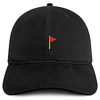 Trendy Apparel Shop Red Flag Emoticon Quality Embroidered Low Profile Brushed Cotton Dad Hat Cap